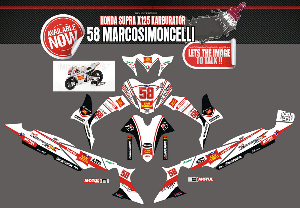 SME14 HONDA SUPRA X125D SIMONCELLI PUTIH SolusiPrint