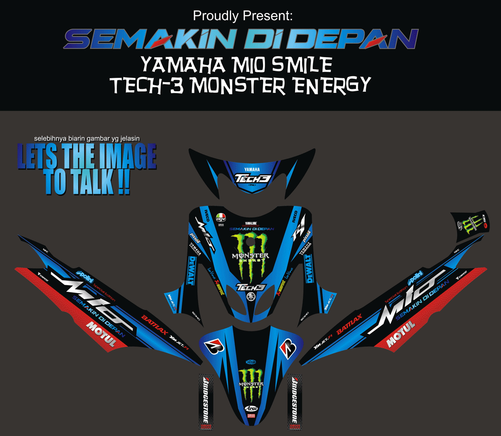SMB76 MIO SMILE 2009 - BLUE MONSTER ENERGY SolusiPrint