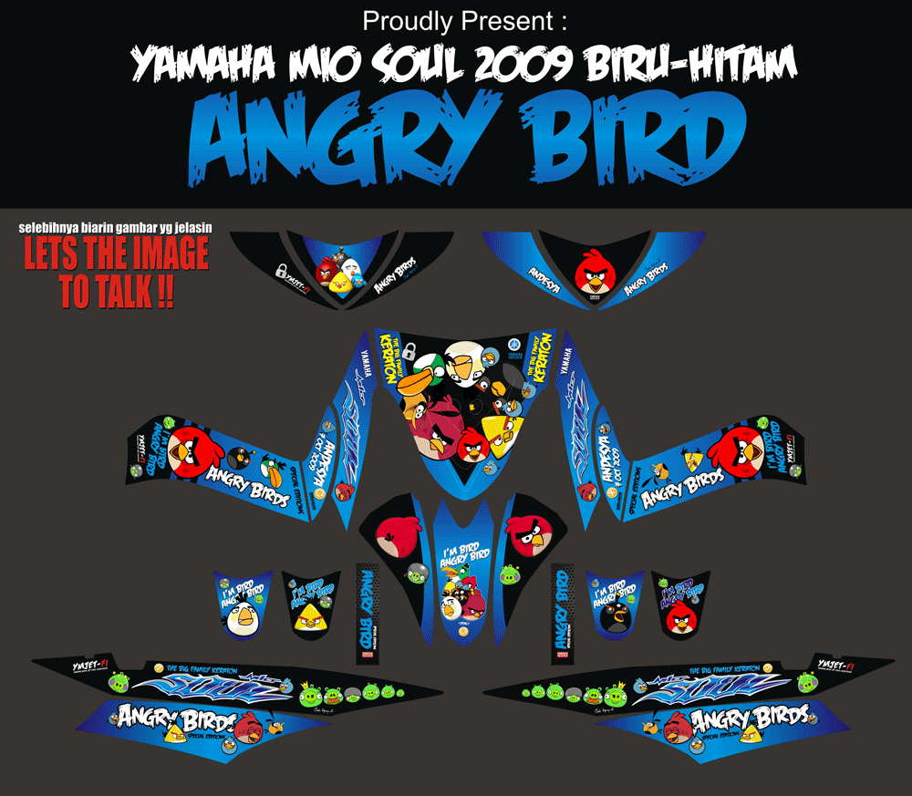 SMB82 MIO SOUL-BIRU-HITAM-ANGRY BIRD SolusiPrint