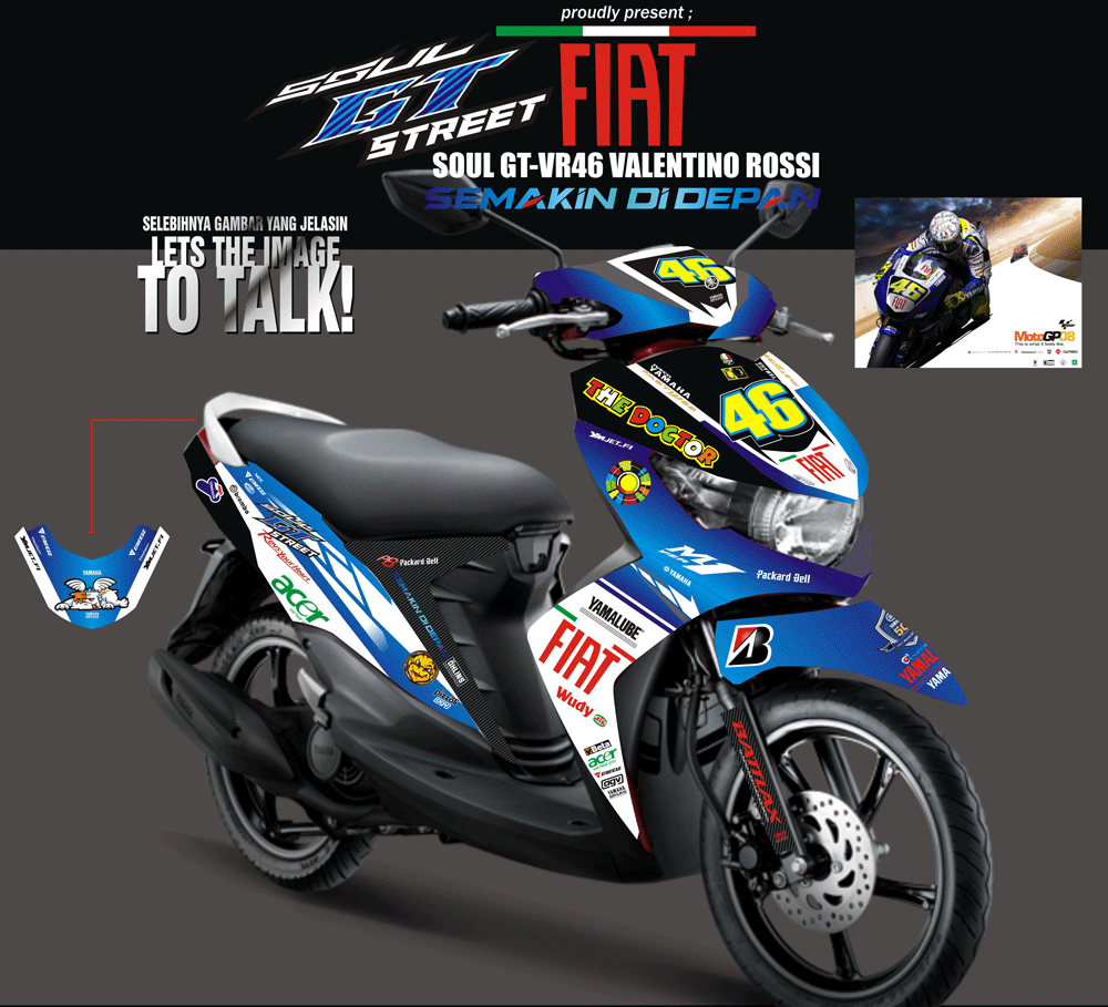 SMB119 SOUL GT-PUTIH ROSSI-FIAT SolusiPrint
