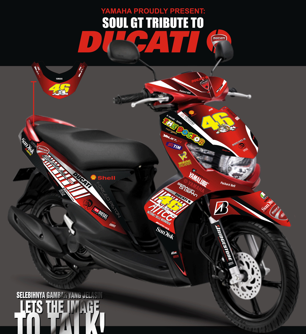 SMB116 SOUL GT-MAROON-TRIBUTE TO DUCATI SolusiPrint