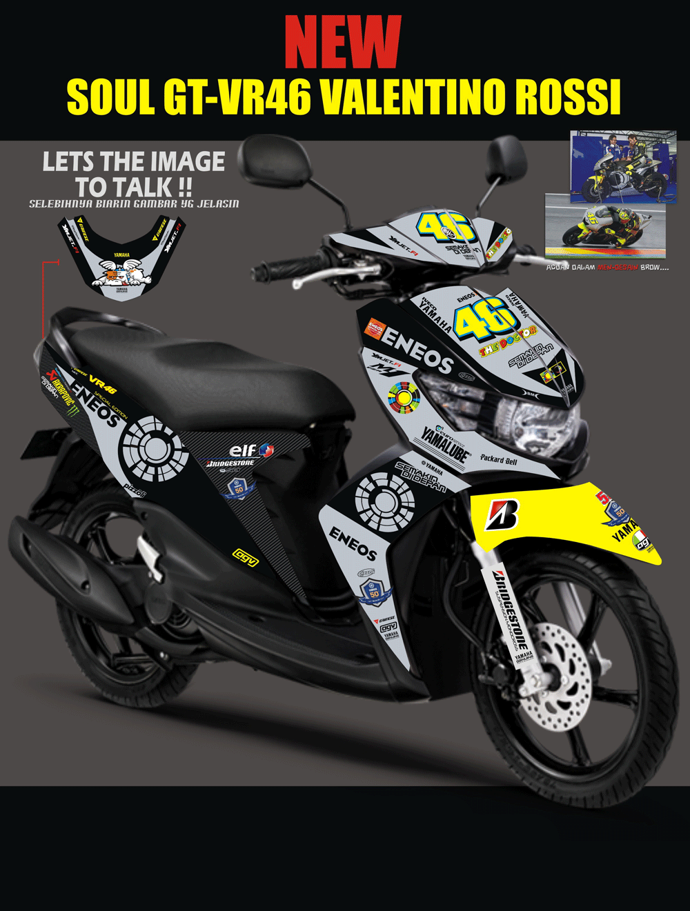 SM120 SOUL GT-NEW ROSSI-BLACK SolusiPrint