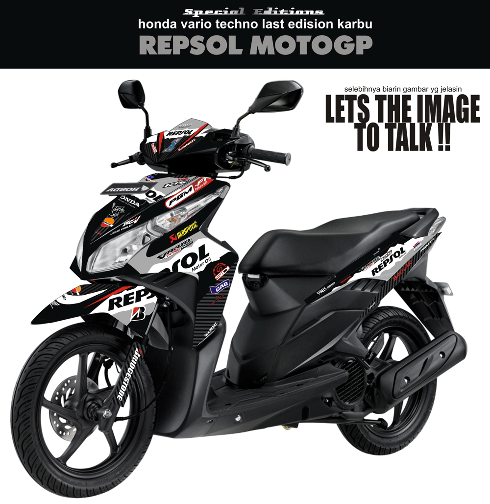 SM62 HONDA VARIO TECHNO REPSOL HITAM SolusiPrint