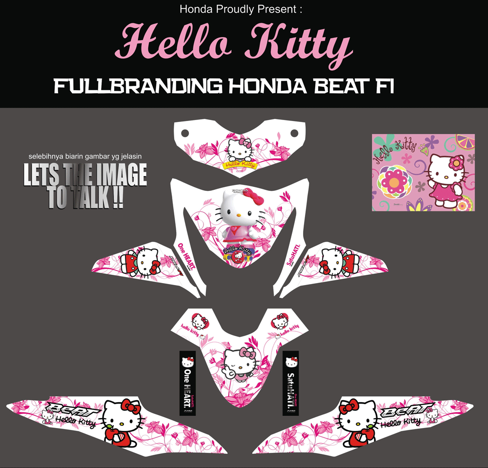 SMF7 HONDA BEAT FI ~  HELLO KITTY SolusiPrint