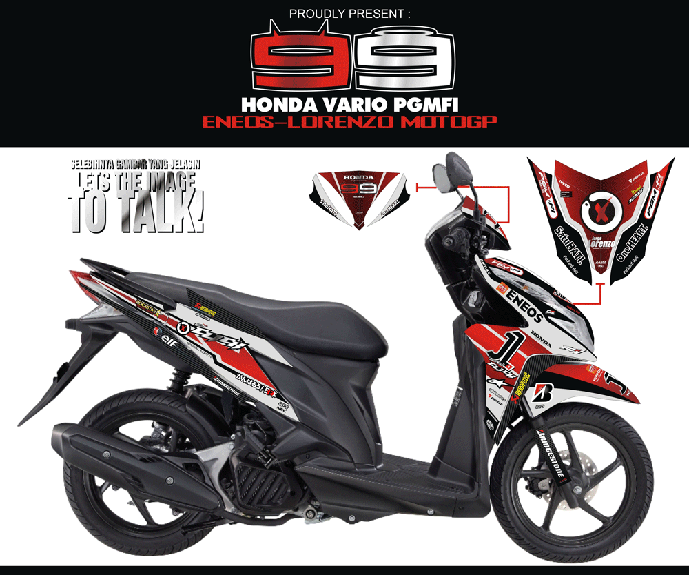 SMC23 HONDA VARIO INJEKSI-LORENZO MERAH ENEOS-SILVER SolusiPrint