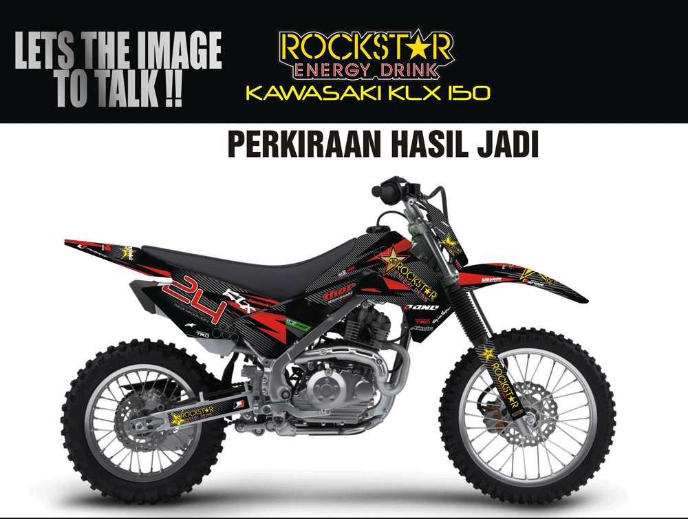 SMH6 KAWASAKI KLX 150-HITAM GARIS SolusiPrint
