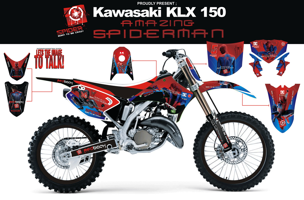 SMH3 KAWASAKI KLX 150-AMAZING SPIDERMAN SolusiPrint