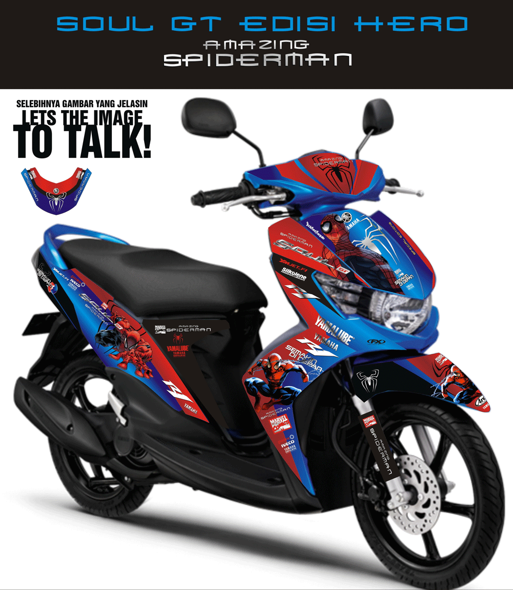 SM110 SOUL GT-BIRU SPIDERMAN SolusiPrint