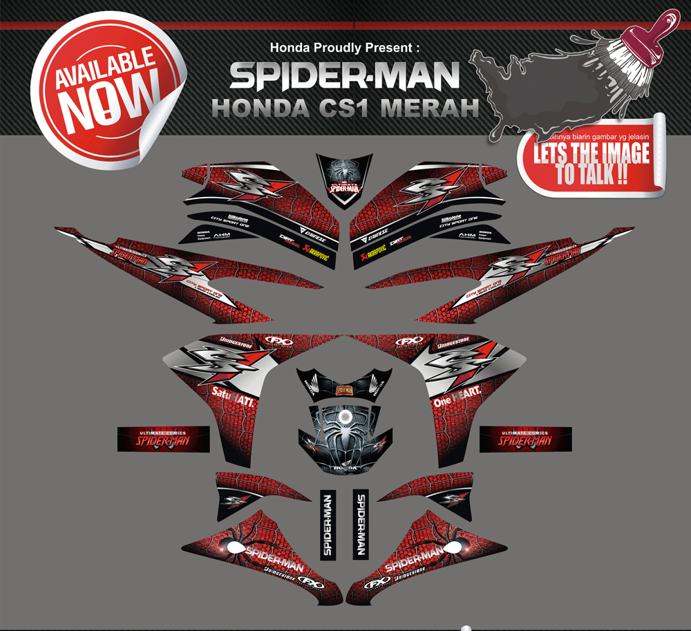 SME11 HONDA CS1 MERAH SPIDERMAN SolusiPrint