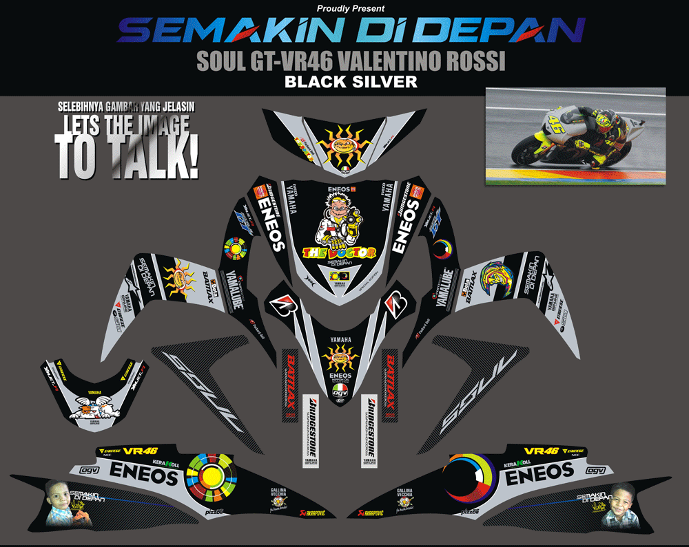 SMC36 SOUL GT HITAM-SILVER VR46 SolusiPrint