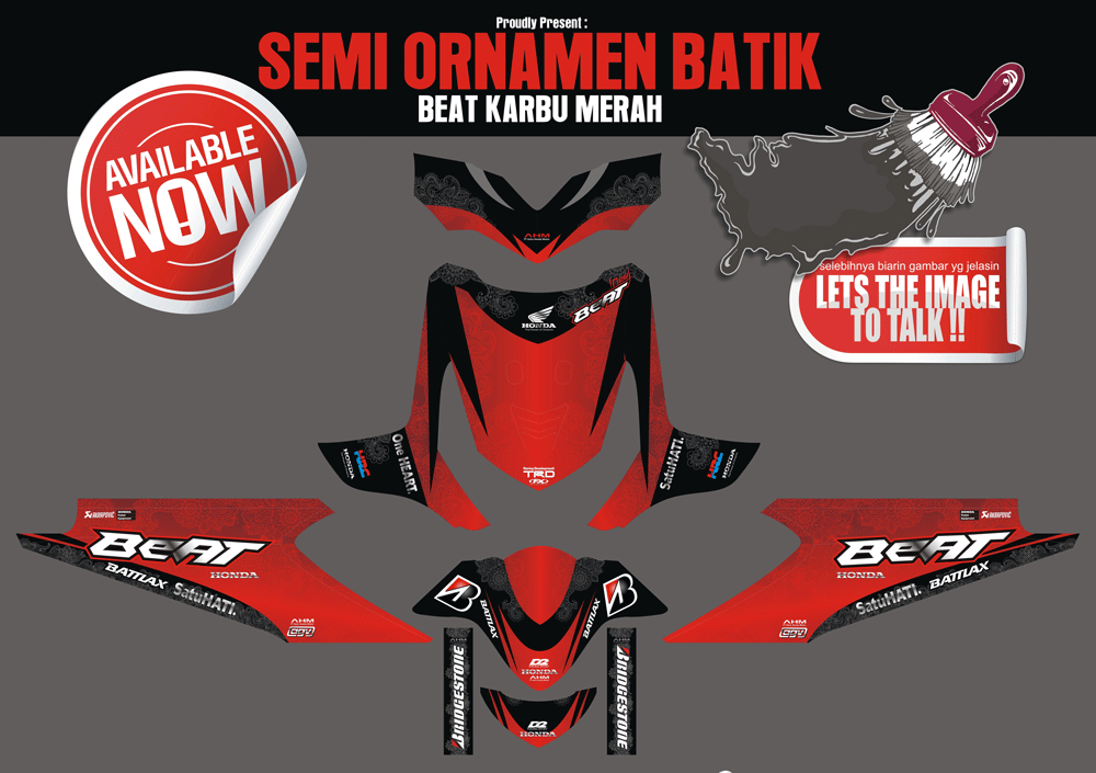 SMI18 HONDA BEAT KARBU SPORTY SEMI BATIK SolusiPrint