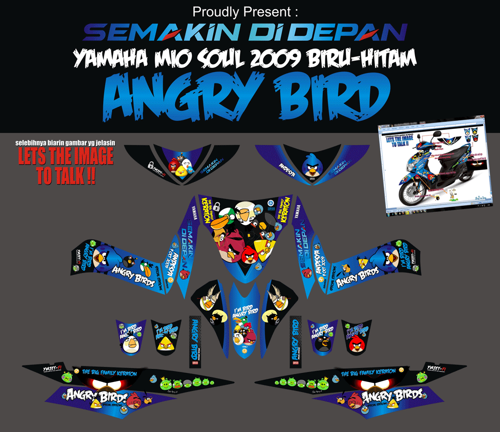 SMB77 MIO SOUL ANGRY BIRD BIRU-KALSEL SolusiPrint