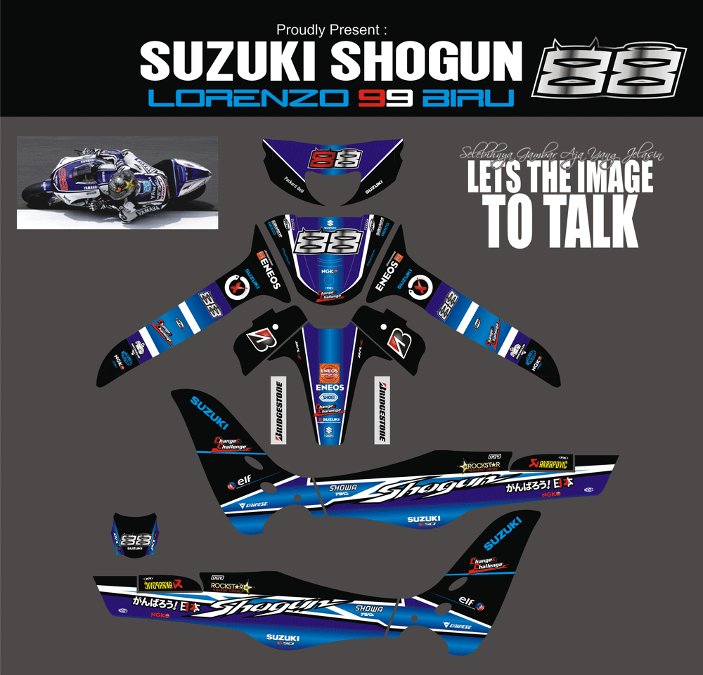 SMB124 SUZUKI SHOGUN LORENZO BIRU SolusiPrint
