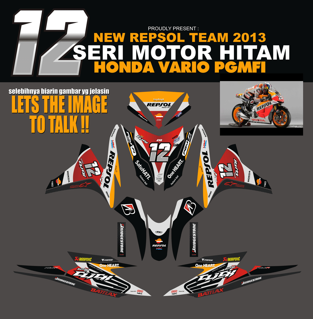 SMB35 HONDA VARIO 125 HITAM -NEW REPSOL JAKARTA SolusiPrint