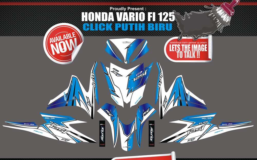 SMF30 HONDA VARIO 125-CLICK THAILAND ORANGE - PUTIH BIRU SolusiPrint