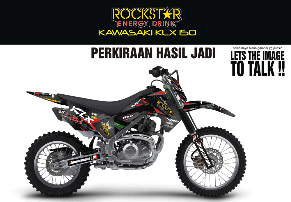 SMH7 KAWASAKI KLX 150-HITAM PLATE SolusiPrint