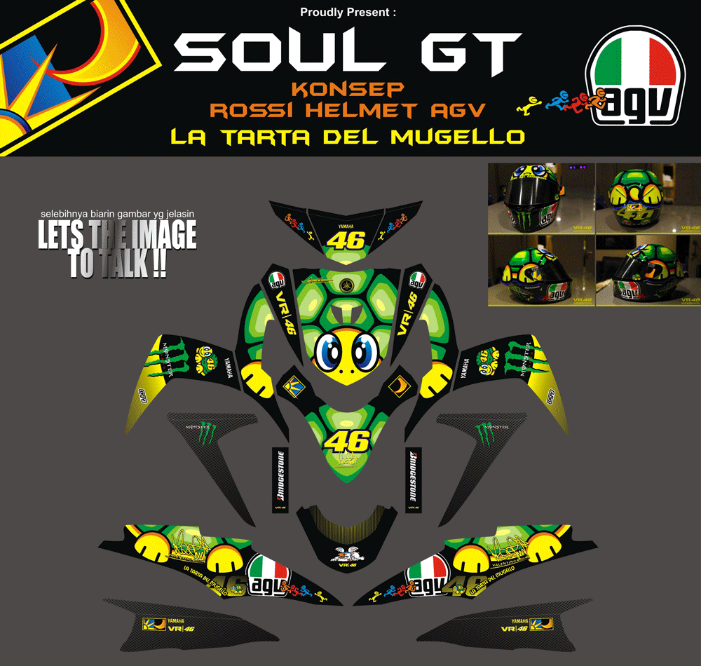 SMD74 SOUL GT - KONSEP HELM ROSSI TARTA MUGELLO SolusiPrint
