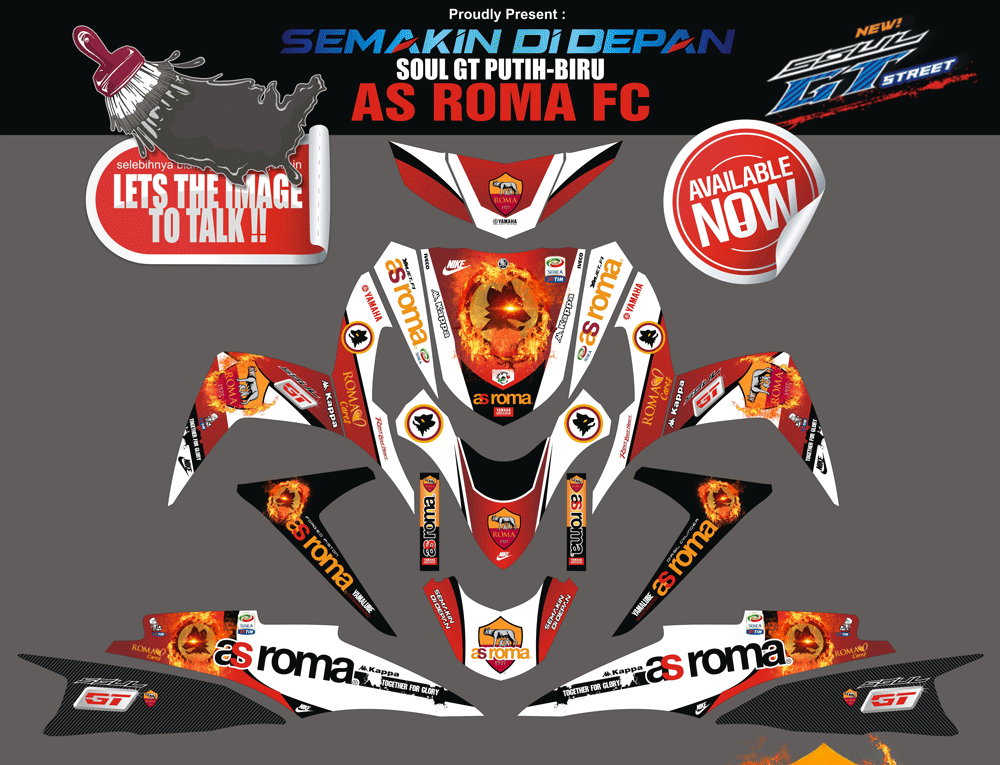 SMI90 SOUL GT PUTIH AS ROMA SolusiPrint
