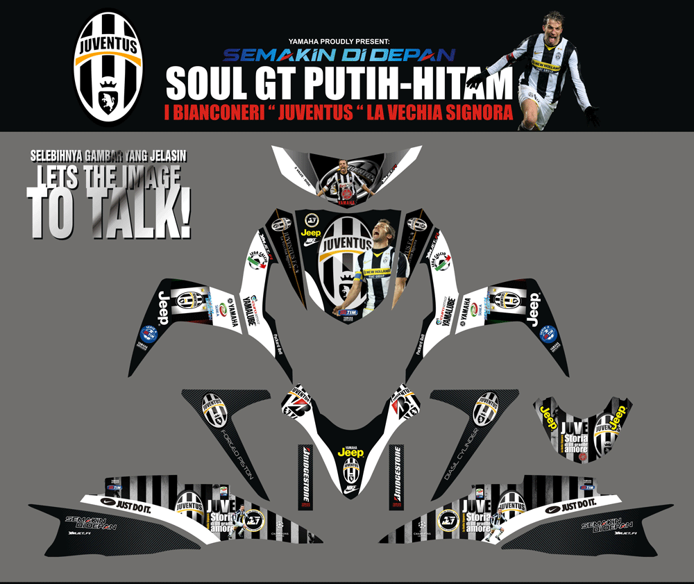 SMD94 SOUL GT PUTIH HITAM DEL PIERO SolusiPrint