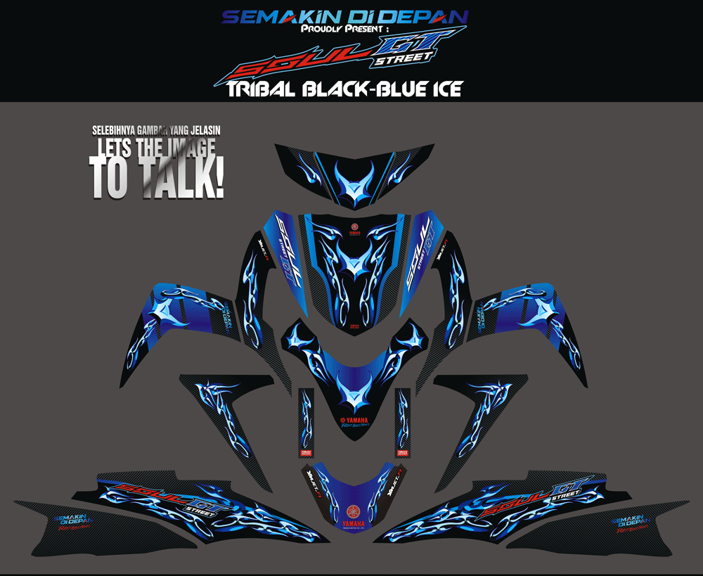 SMC52SOUL GT-TRIBAL BLACK BLUE ICE SolusiPrint