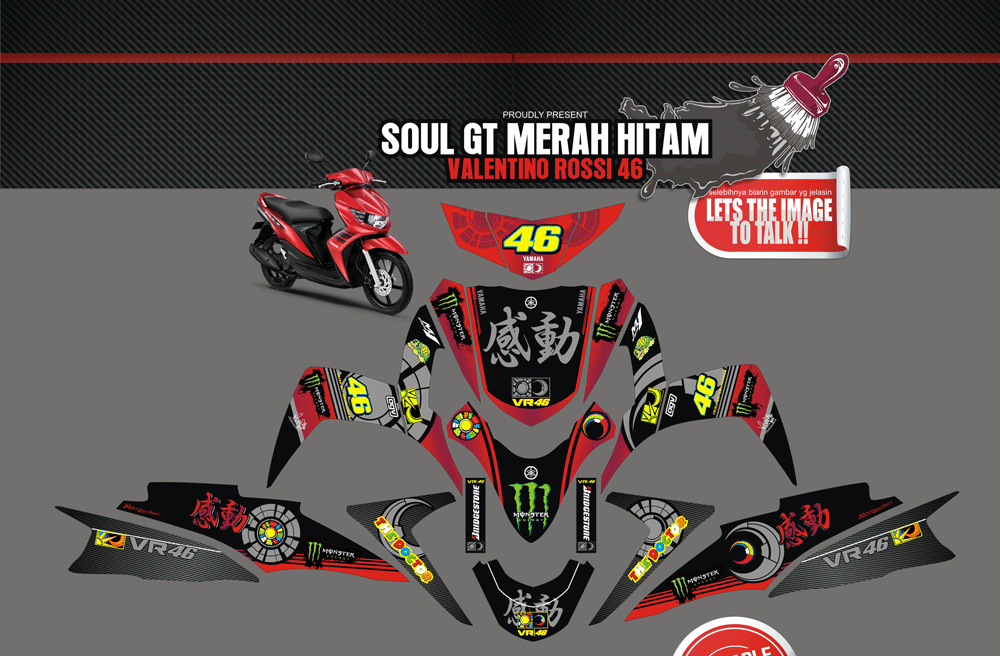 SMI94 SOUL GT ROSSI HELM MERAH SolusiPrint