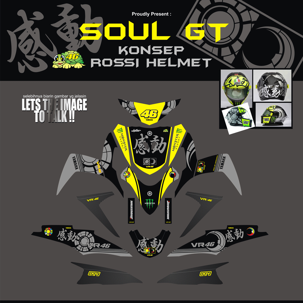 SMD73 SOUL GT - KONSEP HELM ROSSI MOON AND STAR SolusiPrint