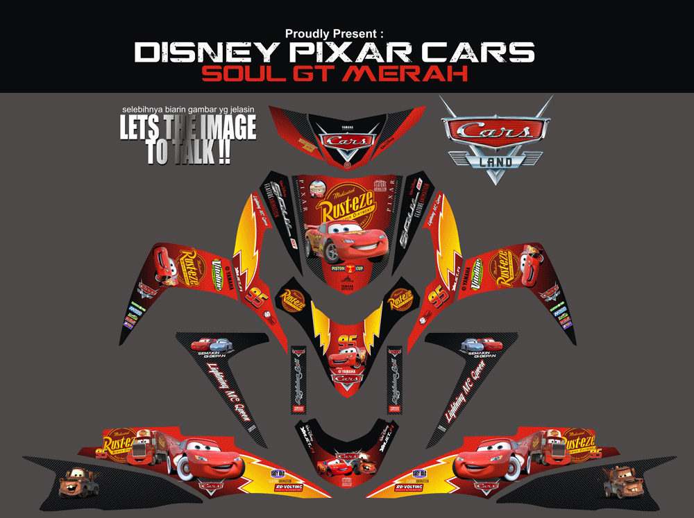 SMC47 SOUL GT-DISNEY CARS LIGHTNING Mc QUEEN SolusiPrint