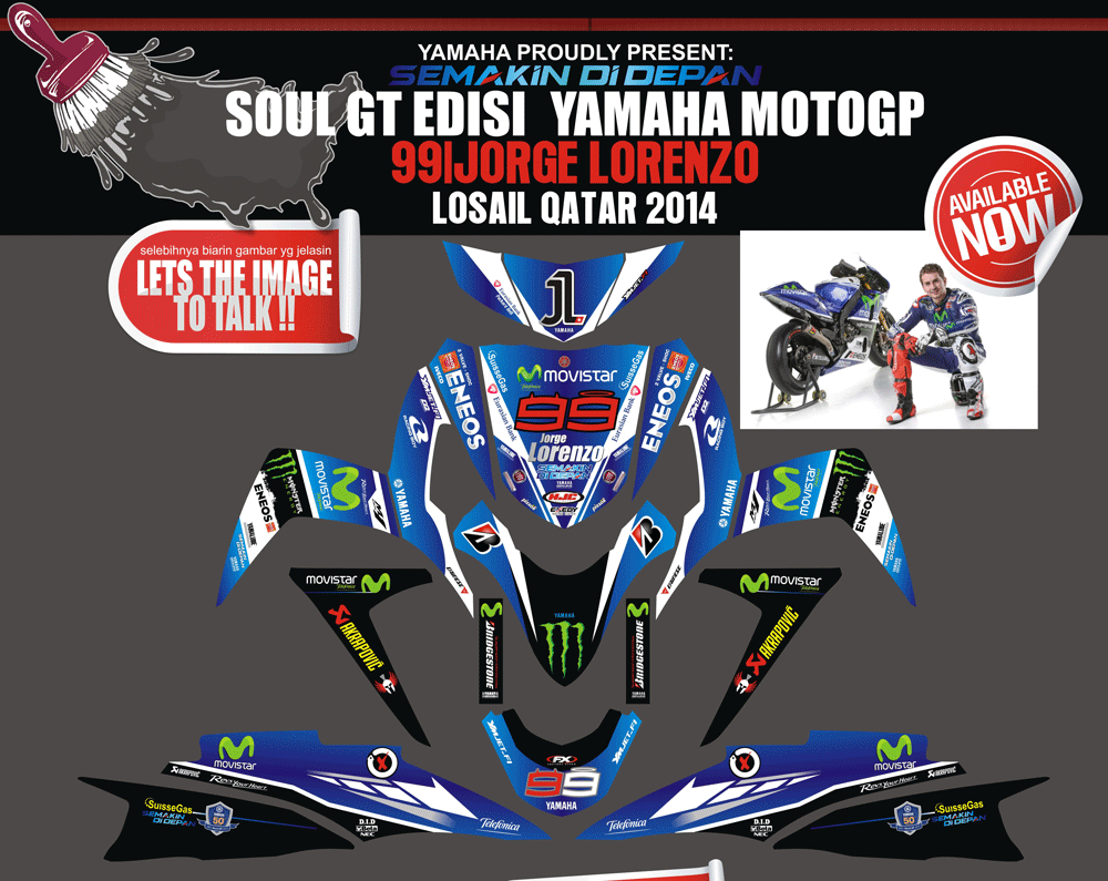 SMI82 SOUL GT BIRU-PUTIH LORENZO LOSAIL QATAR 2014 SolusiPrint