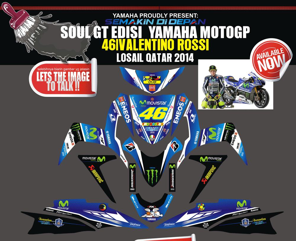 SMI83 SOUL GT BIRU-PUTIH ROSSI LOSAIL QATAR 2014 SolusiPrint