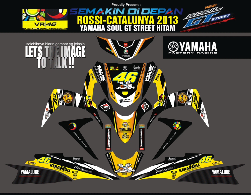 SMMD89 SOUL GT HITAM KUNING-ROSSI CATALUNYA SolusiPrint