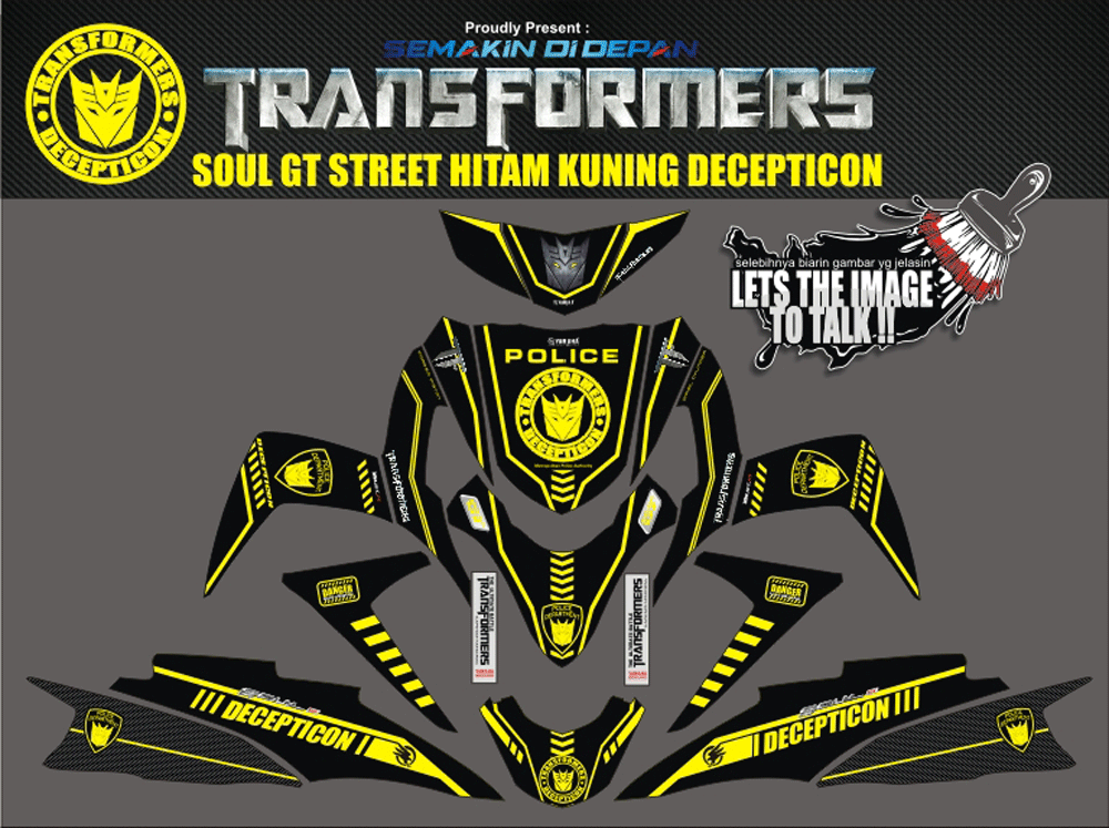 SMI85 SOUL GT HITAM DECEPTICON SolusiPrint