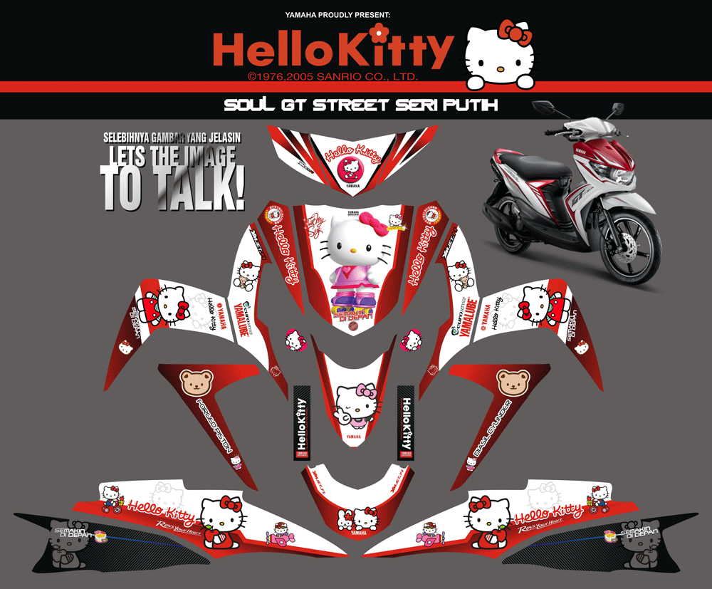 SMF52 SOUL GT - HELLO KITTY PUTIH SolusiPrint