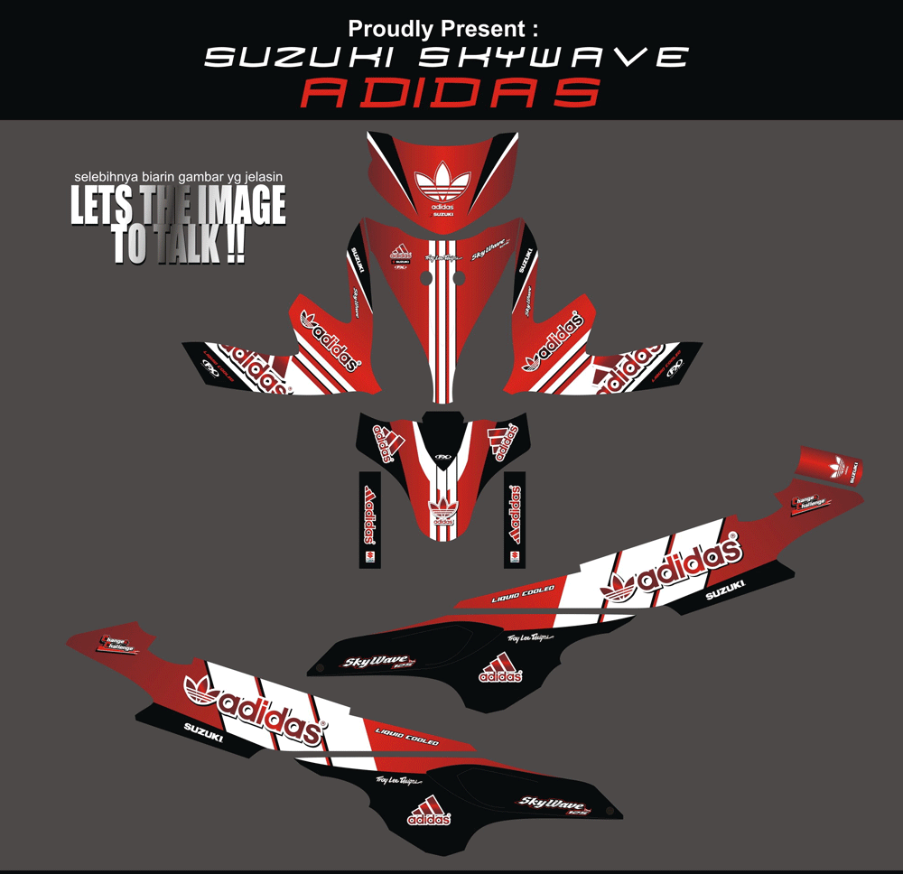 SMD105 SUZUKI SKY WAVE MERAH ADIDAS SolusiPrint