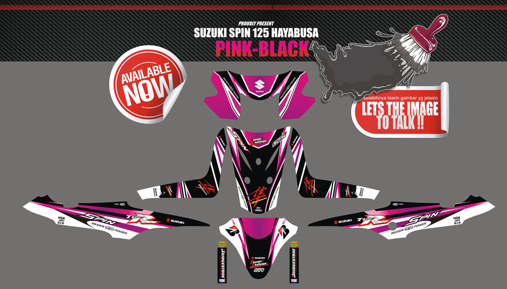 SMI99 SUZUKI SPIN PINK HITAM HAYABUSA