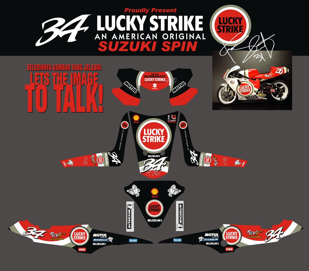 SMB125 SUZUKI SPIN 125-LUCKY STRIKE TEAM MOTOGP SolusiPrint