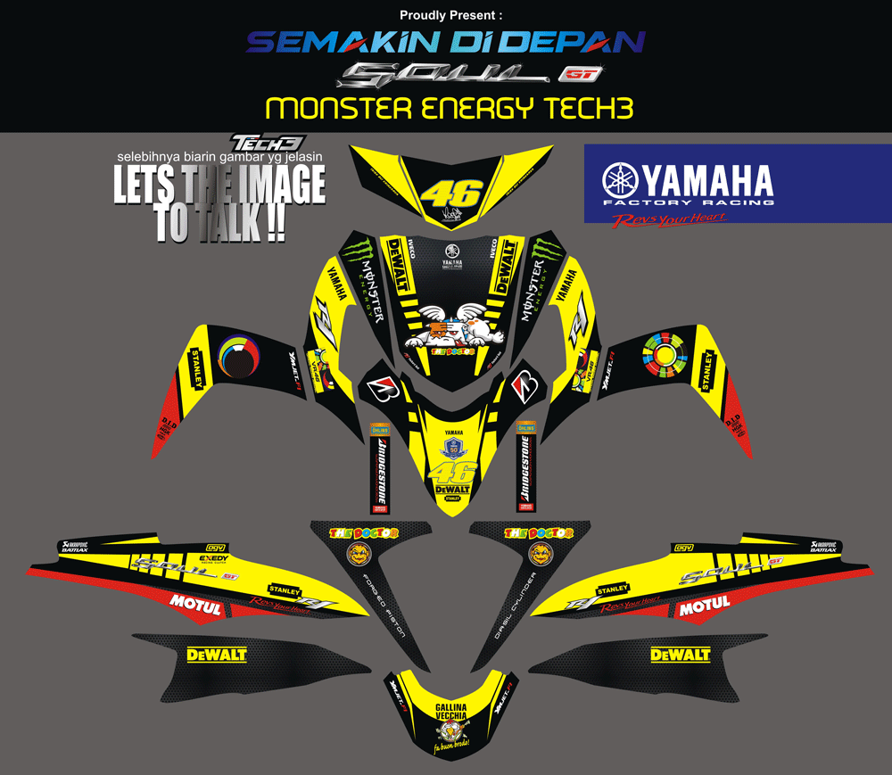 SMD96 SOUL GT TECH3 ROSSI-KUNING SolusiPrint