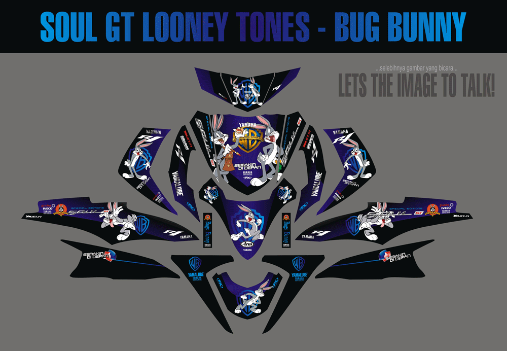 SM115 SOUL GT-HITAM-BUGS BUNNY SolusiPrint
