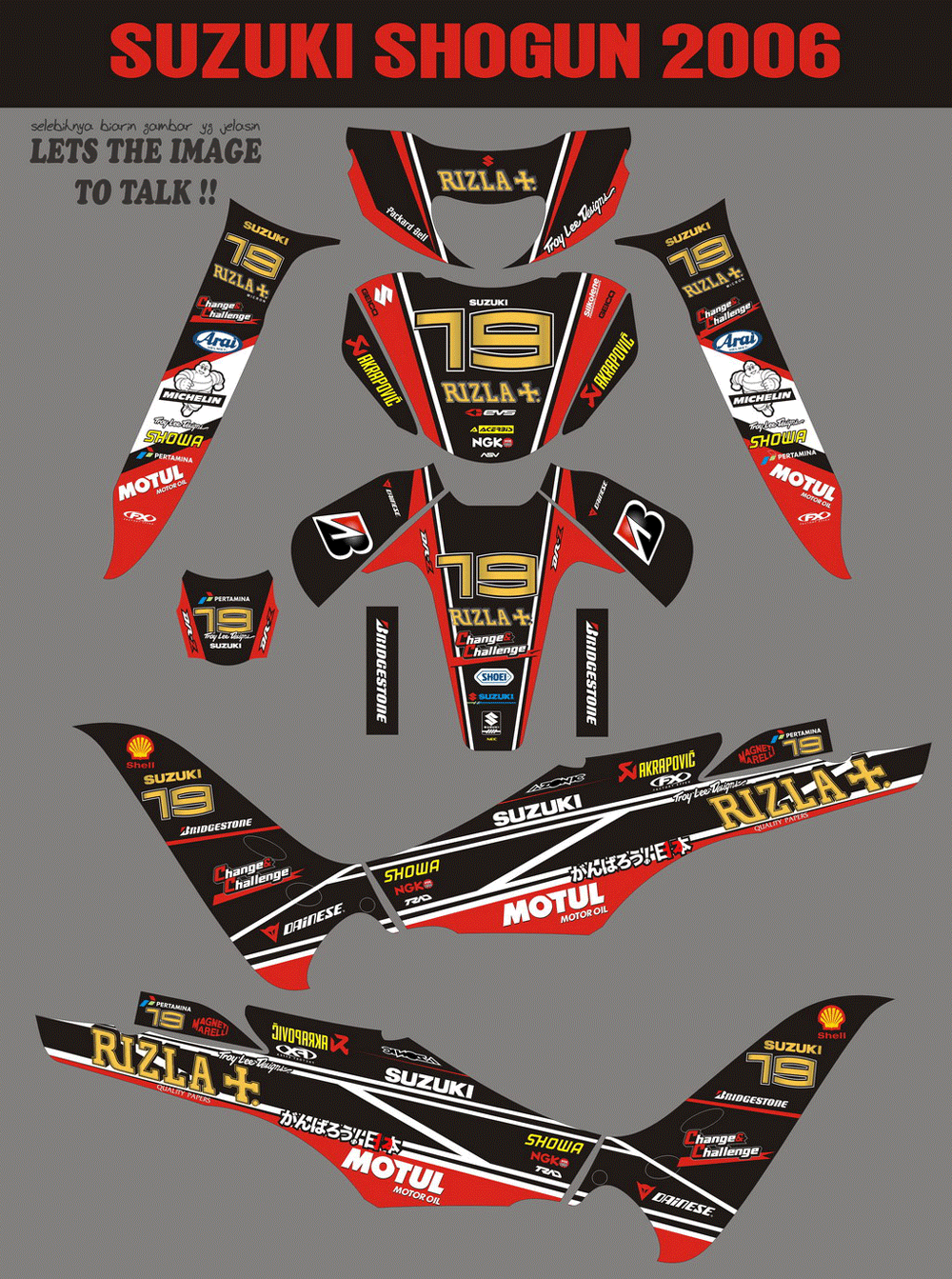 SM133 SUZUKI SHOGUN 110 RIZLA MOTOGP SolusiPrint
