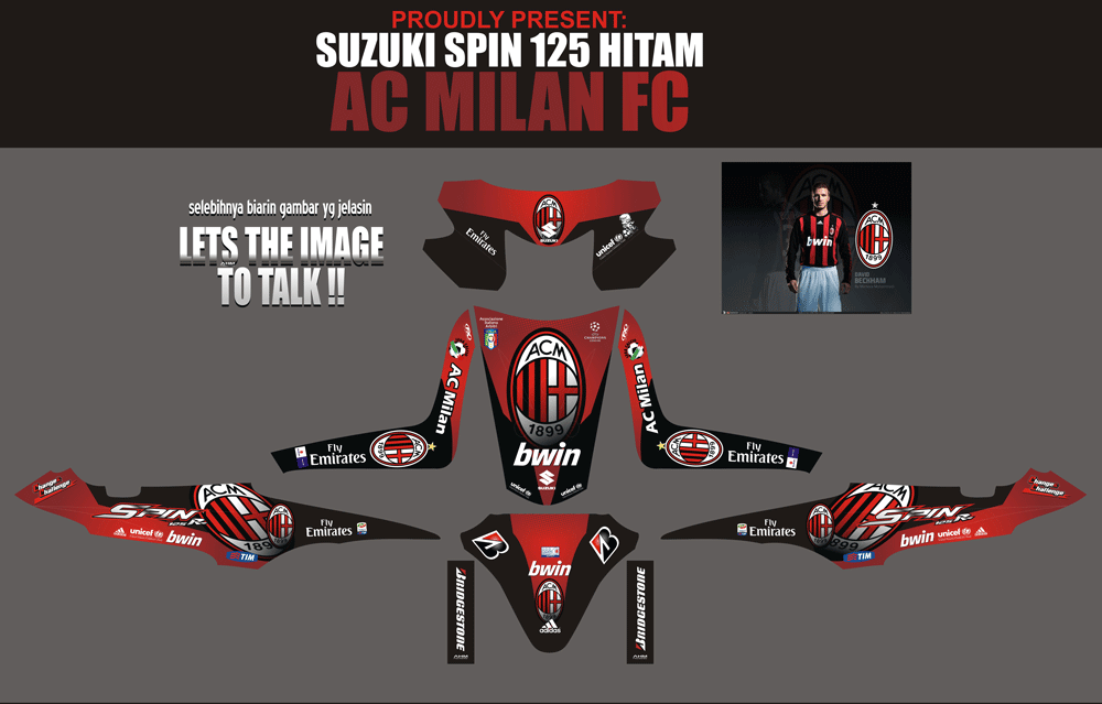SMC58 SUZUKI SPIN 125 AC MILAN SolusiPrint