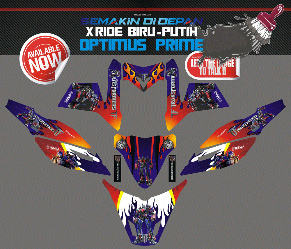 SMG2 TTX-RIDE BIRU PUTIH OPTIMUS PRIME SolusiPrint