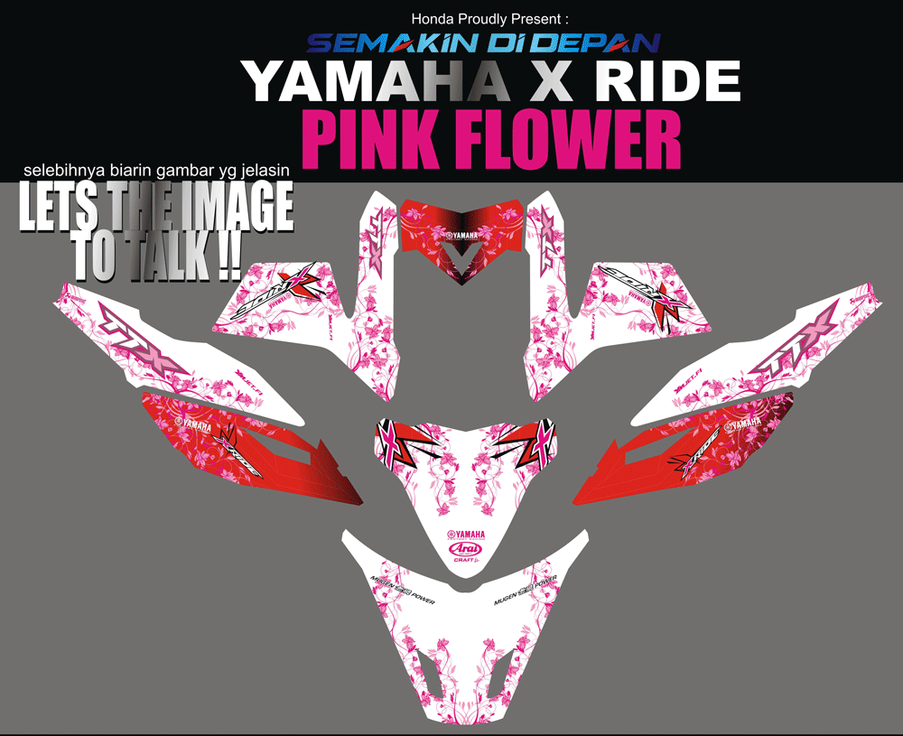SMG8 X RIDE - BUNGA PUTIH PINK SolusiPrint