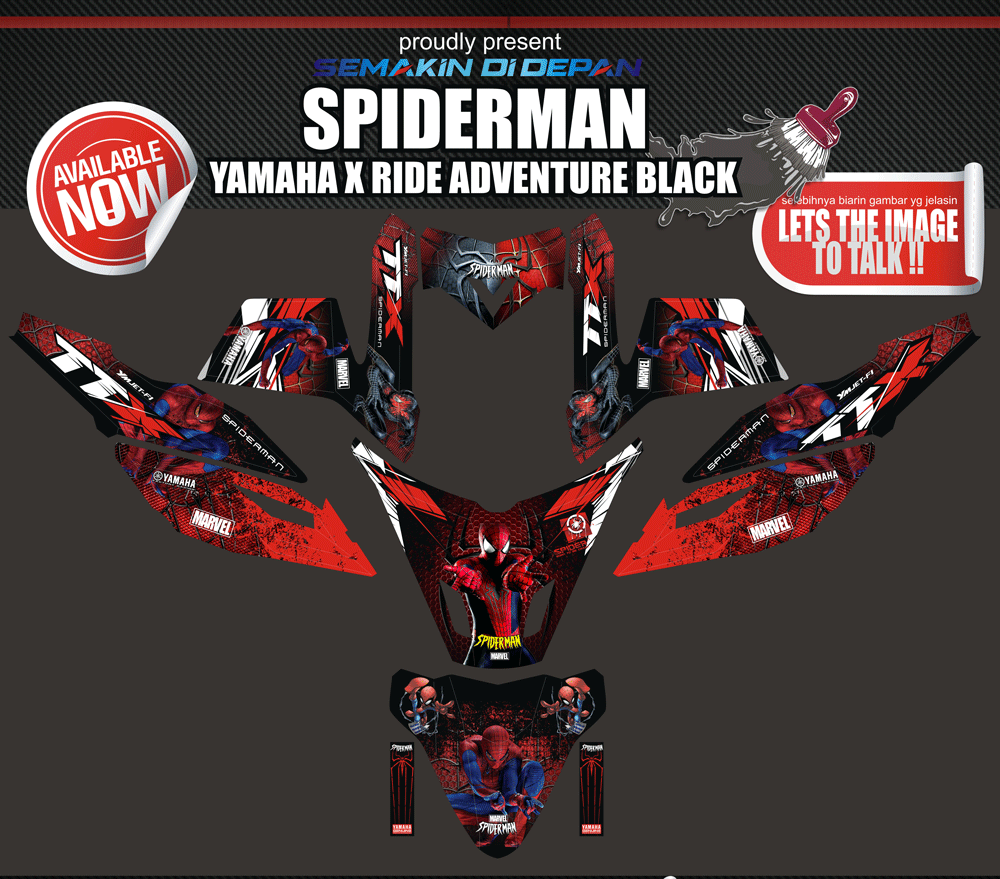 SMG51 X RIDE SPIDERMAN ADVENTURE BLACK SolusiPrint