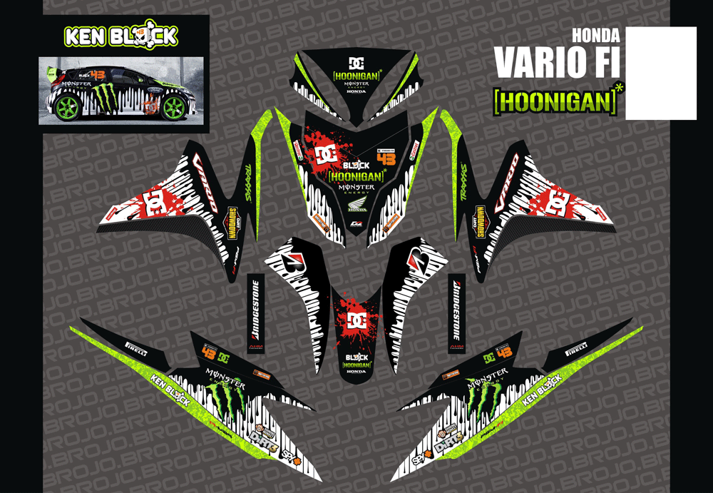 SMI36 HONDA VARIO FI - HONIGAN HIJAU SolusiPrint