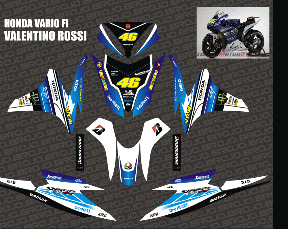 SMF36 HONDA VARIO FI - VALENTINO ROSSI SolusiPrint