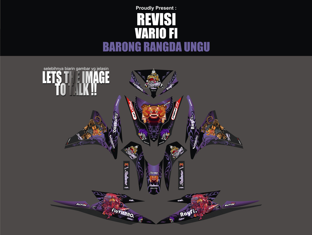 SMD31 HONDA VARIO FI 125 - BARONG RANGDA UNGU SolusiPrint