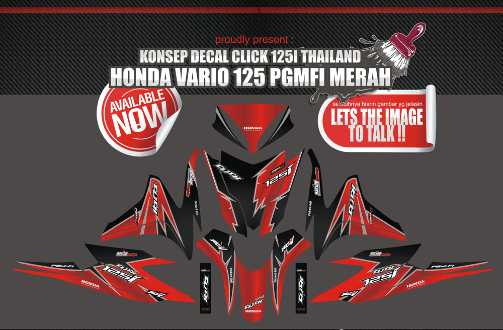 SME23 HONDA VARIO PGMFI MERAH THAILAND CLICK 125I SolusiPrint