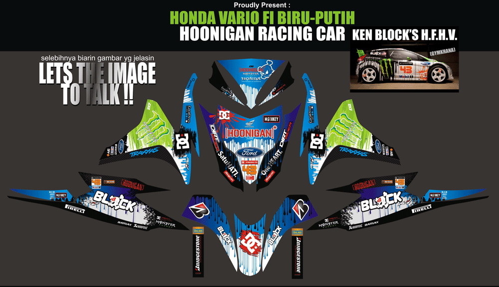 SMD35 HONDA VARIO FI-HOONIGAN MONSTER ENERGY-BLUE WHITE SolusiPrint