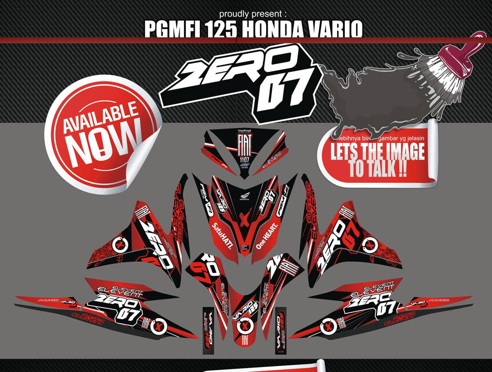 SME22 HONDA VARIO PGMFI KTM DUKE MERAH ELEVENT ZERO SolusiPrint