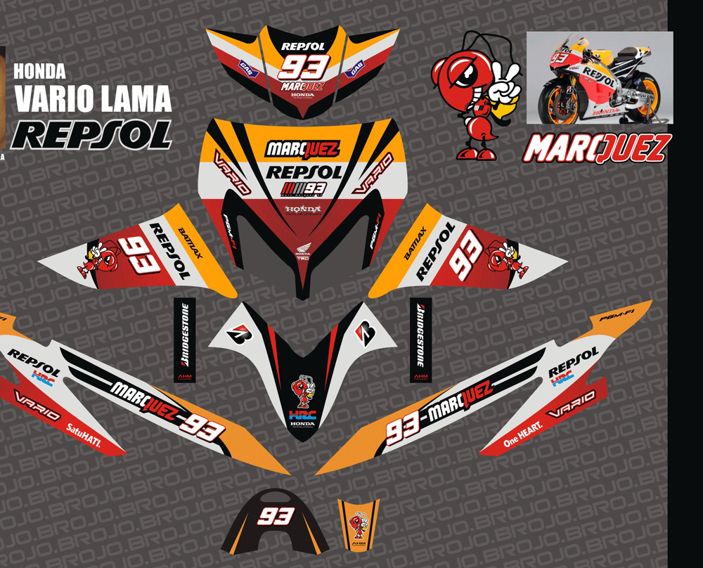 SMF38 HONDA VARIO LAMA - REPSOL MARQUEZ 2013 SolusiPrint