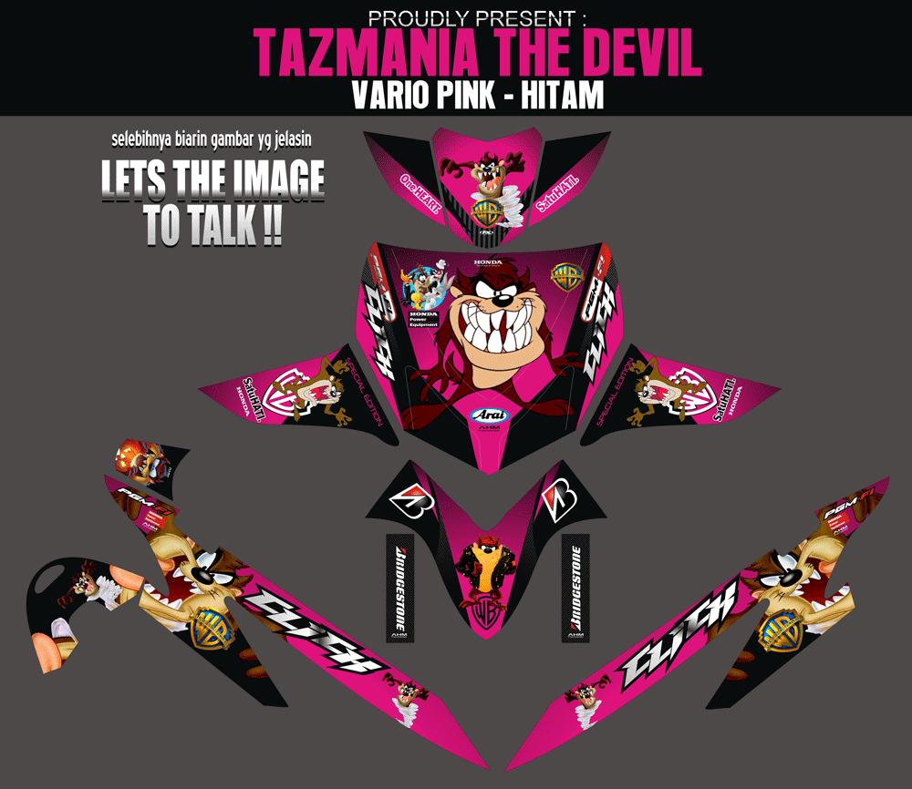 SMB39 HONDA VARIO CW PINK-TAZMANIA SolusiPrint